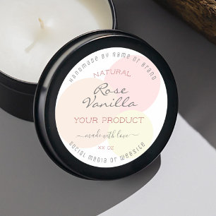 Joli emballage de produits Étiquette Pastel Aquare