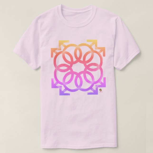"Joli en ROSE" T-Shirt à l'aspect délavé (Design devant)