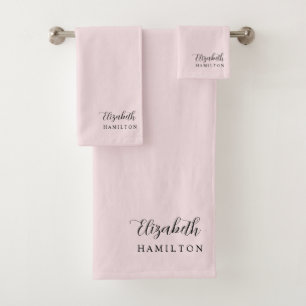 Joli ensemble de bain personnalisé Pastel rose