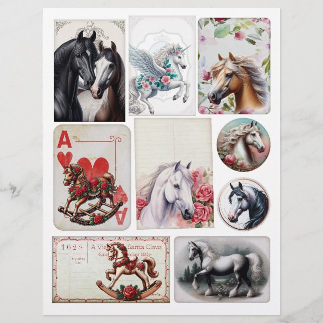 Joli ensemble de Cheval Mixte Ephemera Thématique (Devant)