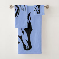 Joli ensemble de serviettes de bain design Cheval 