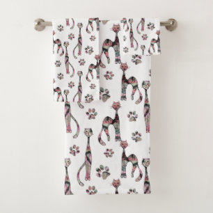 Joli ensemble de serviettes de bain pour chats