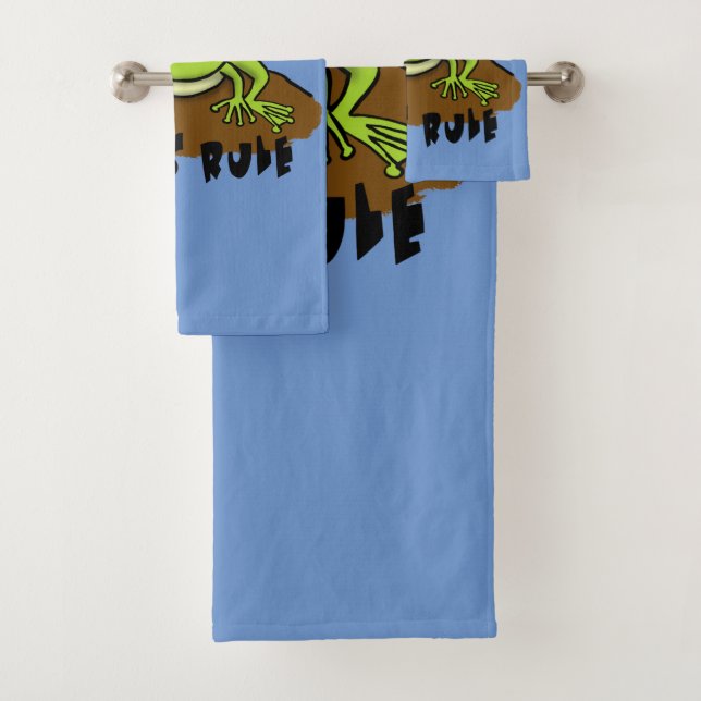 Joli ensemble de serviettes de toilette de dessin  (En situation)