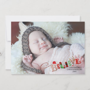 Joli esprit de Noël BELIEVE en une photo
