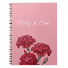 Joli et payé avec Carnet Fleurs de Carnation