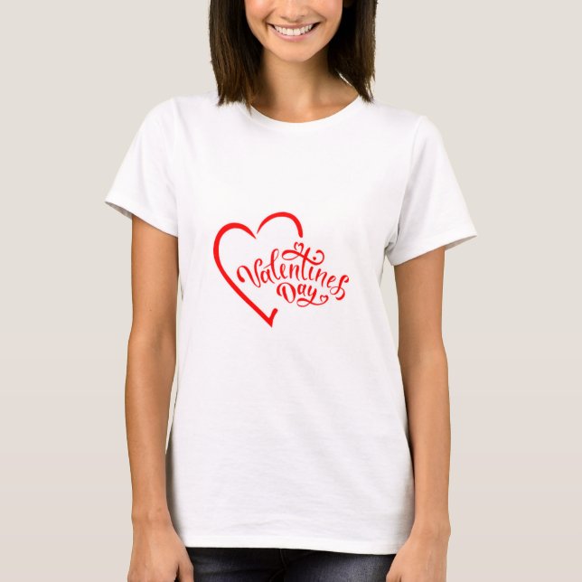 Joli et romantique T-shirt de Saint-Valentin ! (Devant)