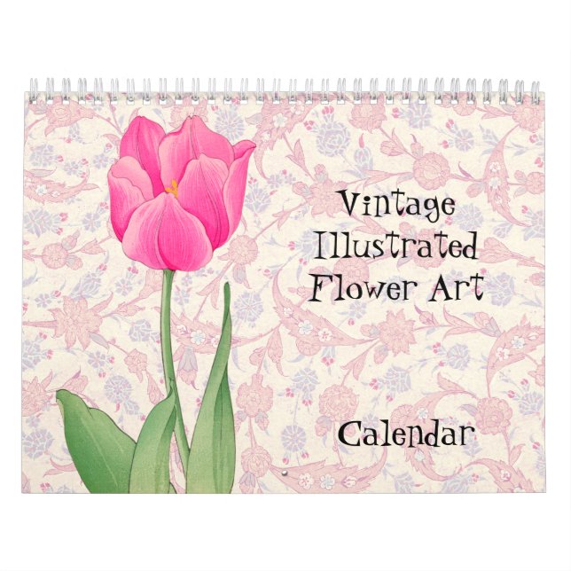 Joli et Vintage Calendrier des arts floraux (Protection)