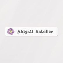 Joli Étiquette de vêtements pour enfants Fleur bl