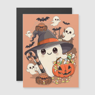 Joli fantôme d'Halloween de style Kawaii