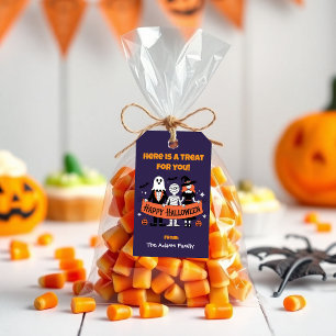 Joli fantôme d'Halloween, étiquette de mummy et so