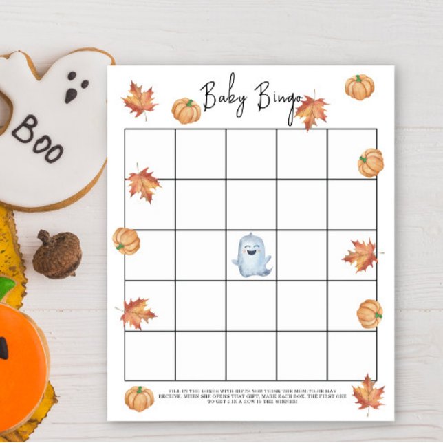 Joli fantôme - Jeu de bingo pour baby shower (Créateur téléchargé)