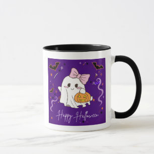 joli fantôme Joyeux Halloween tasse aquarelle viol