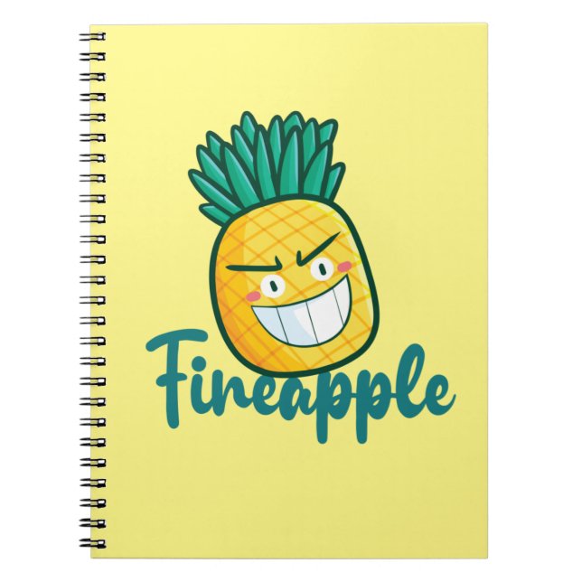 Joli Fineappy Design Carnet en bois (Devant)