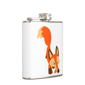 Joli flacon à hanche Fox de dessin curieux
