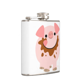 Joli flacon de hanche de porc au chocolat