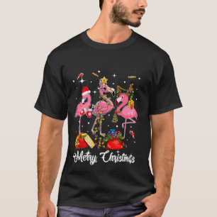 Joli Flamant rose Joyeux cadeau de Noël T-shirt