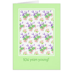 Joli Floral 104e anniversaire Salutation