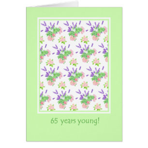 Joli Floral 65e anniversaire Salutation