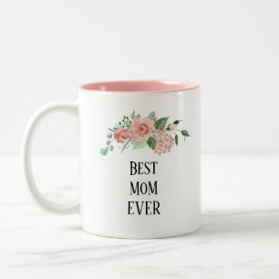 Joli floral Meilleur Jamais Maman Mug à café à deu