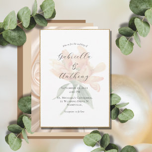 Joli Floral Or Moderne Mariage Invitations