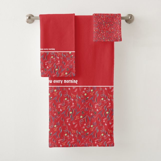 Joli floral RED personnalisable écriture (En situation)