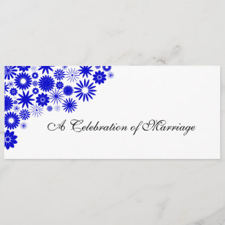 Joli Florals Royal Blue Wedding Programme