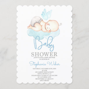 Joli garçon Baby shower Invitation