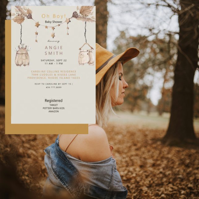 Joli Garçon bébé Vêtements douche Invitation (Créateur téléchargé)