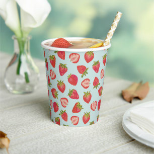 Joli gobelet en papier à la menthe et au rouge fra