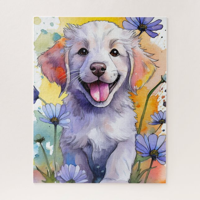 Joli Golden Retriever Puppy Puzzle (Vertical)