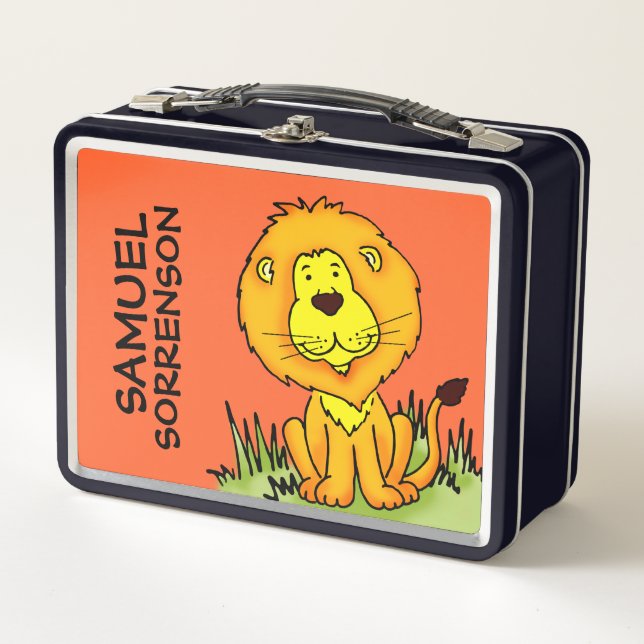 Joli graphique Lion enfants nommé lunchbox (Devant)