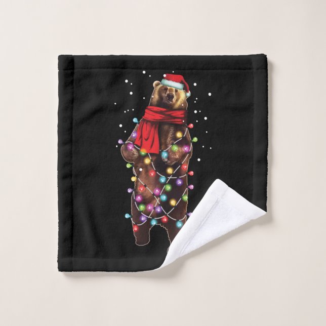 Joli Grizzly Oear Drôle cadeaux de Noël (Gant de toilette)
