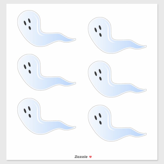 Joli Halloween Iridescente Ghost Set de 6 Stickers (Feuille)