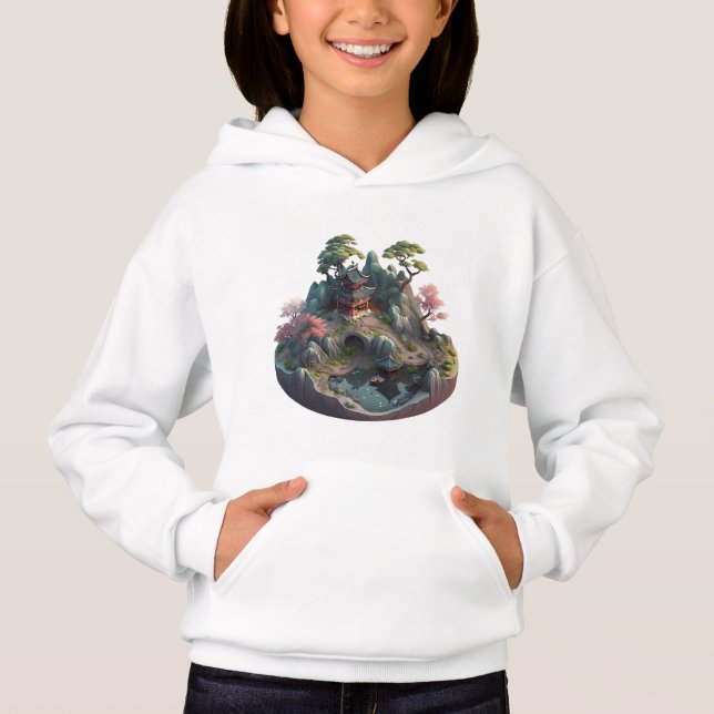 Joli Imaginaire 3D Landscape Sweat - shirt à capuc (Devant)