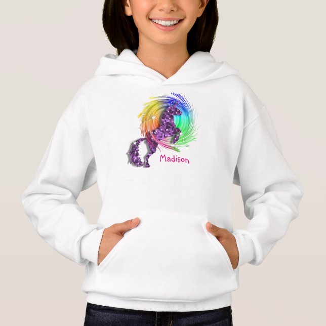 Joli Imaginaire Rainbow Unicorn Personnalisé (Devant)