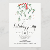 Joli Invitation de Noël à Mistletoe