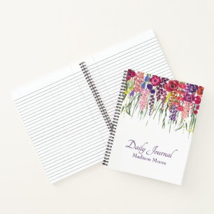 Joli Jardin Floral Anglais Journal d'illustration/