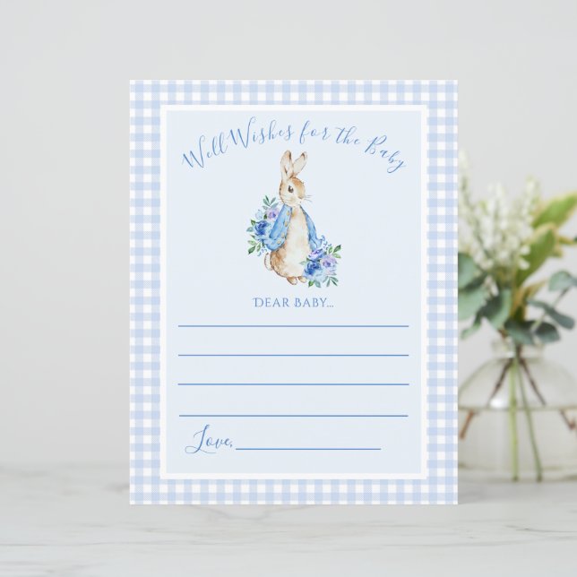 Joli jeu de Baby shower bleu Rabbit (Debout devant)