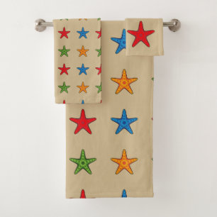 Joli jeu de caricature coloré Starfish