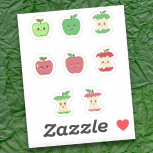 Joli jeu de stickers Apple et Apple Core
