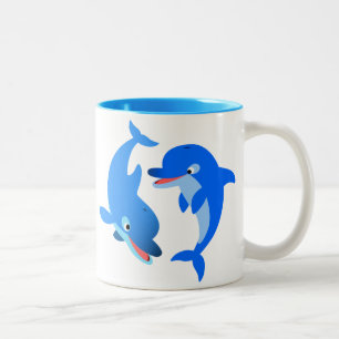 Joli Jouer Cartoon Dolphins Mug