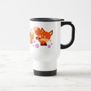 Joli Jouer Cartoon Foxes Commuter Mug