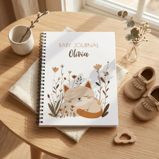 Joli Journal de Bébé Personnalisé Fleuriste avec C