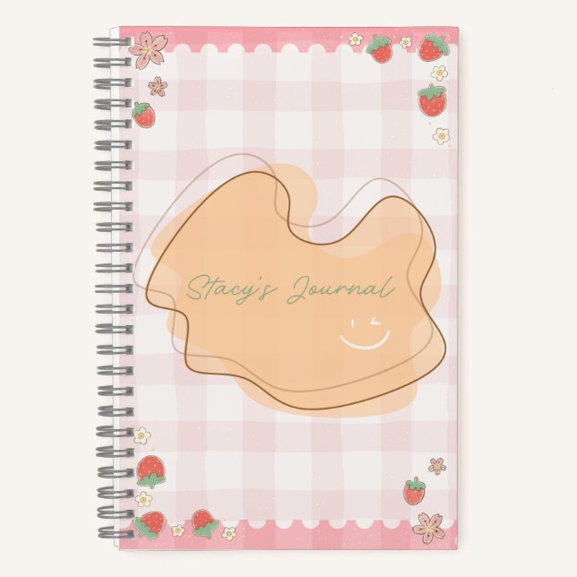 Joli Journal Personnalisé à la Fraise (Recto)