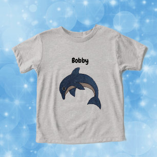 Joli Jumping bleu foncé Dolphin blanc