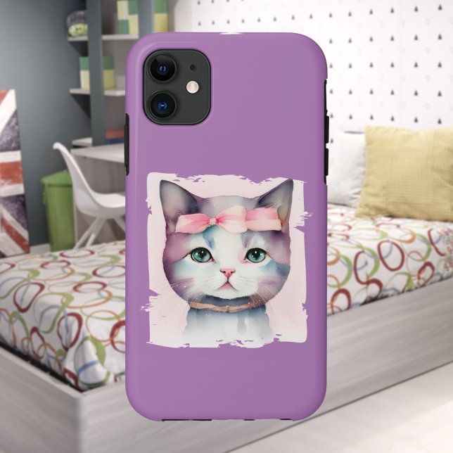 Joli Kitty avec Bow rose iPhone / coque ipad (Créateur téléchargé)