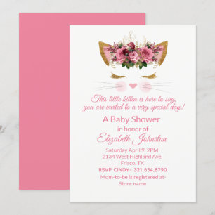 Joli Kitty Baby shower Invitation