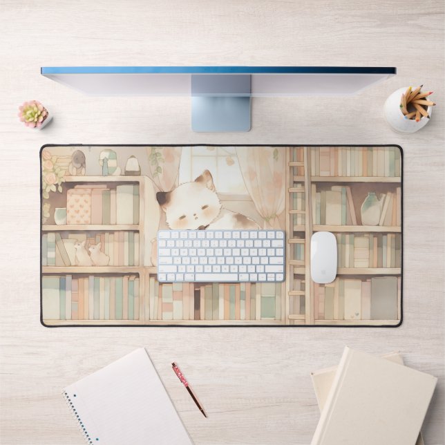 Joli Kitty Lo-Fi Jeu Mousepad (Bureau 1)