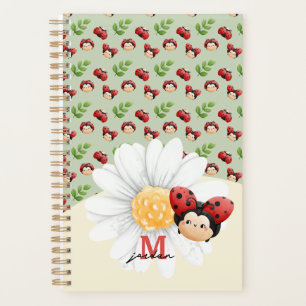 Joli Lady Bug Motif Carnet Enfants avec le nom