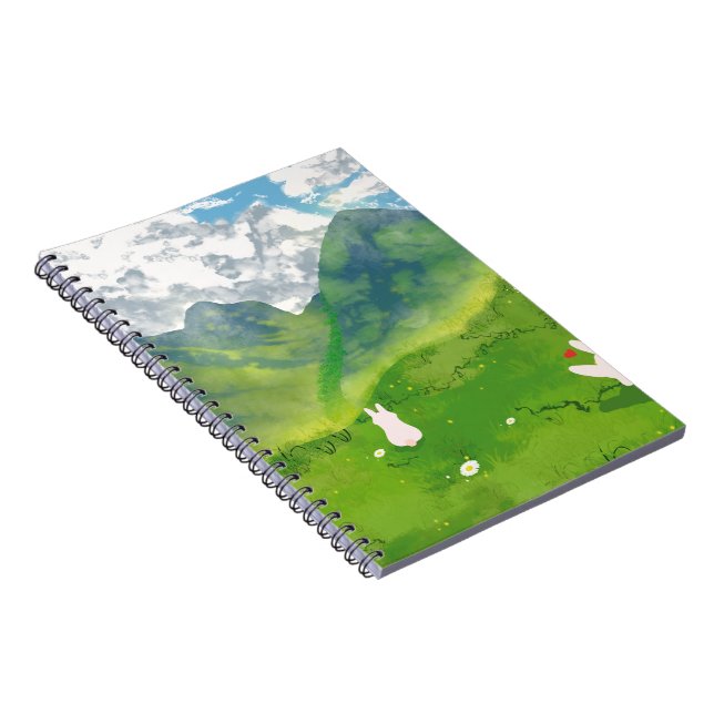 Joli Lapin dans un Cahier à Spirale de Mountain Vi (Côté Droit)